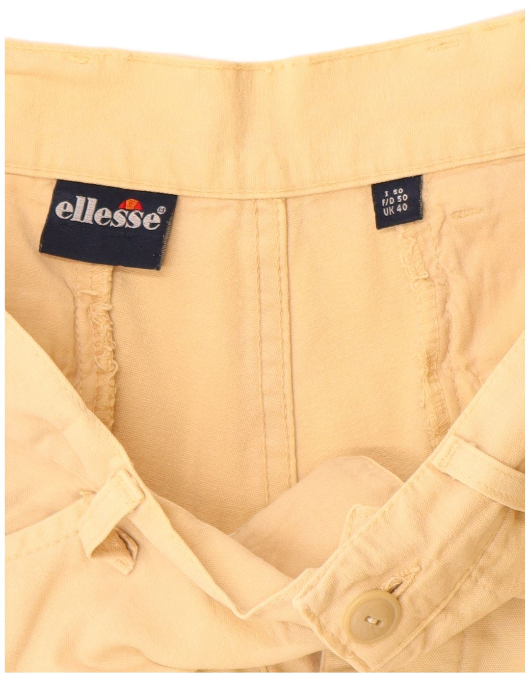 Shorts cargo masculino Ellesse W40 XL algodão bege