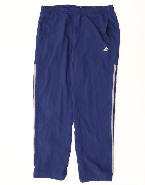 Adidas Mens Climacool Tracksuit Trousers Large Navy Blue Polyester