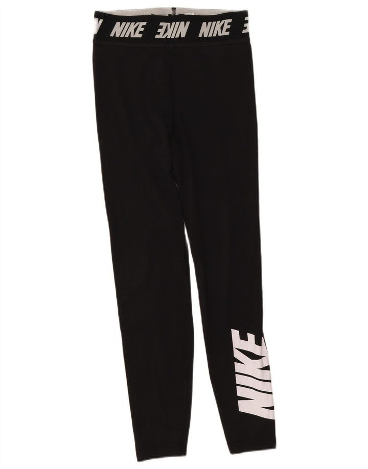 Leggings Nike Femininas Graphic UK 8 Pequenas Algodão Preto