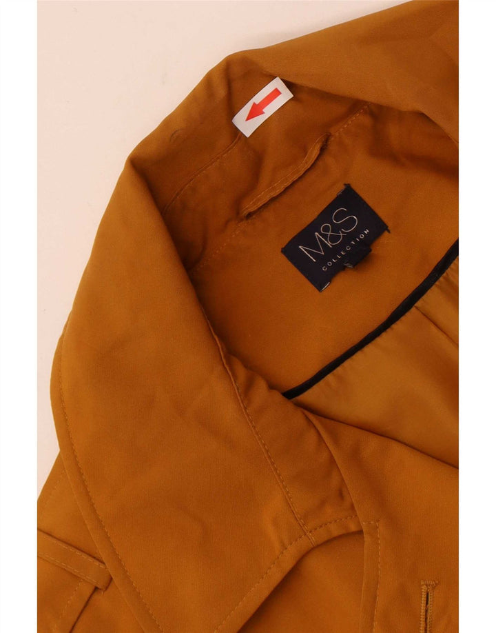 Casaco impermeável masculino Marks & Spencer Reino Unido 16 grande poliéster laranja