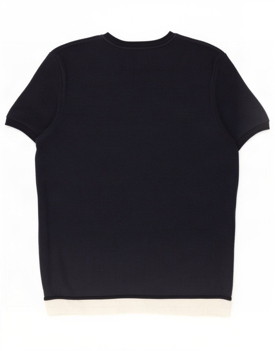 Camiseta masculina Zara Top grande bloco colorido azul marinho