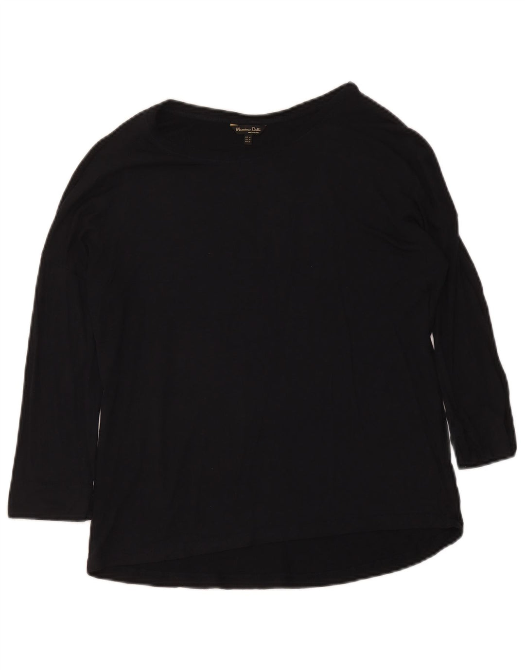 Top feminino Massimo Dutti manga 3/4 Reino Unido 12 médio preto
