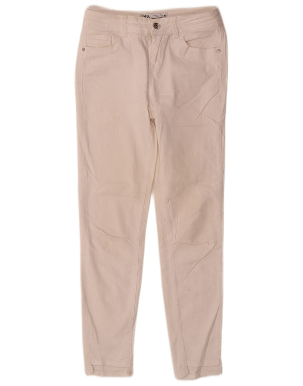 Calça jeans skinny feminina Zara EU 36 XS W26 L27 algodão branco