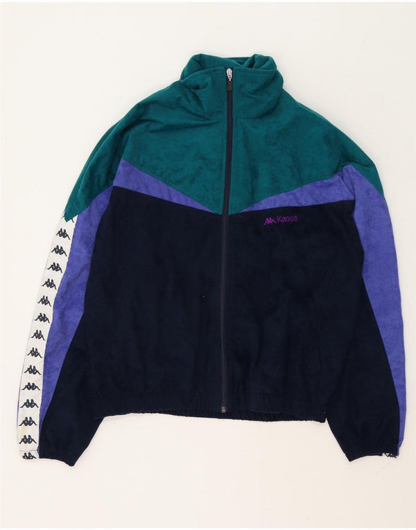 Jaqueta Kappa masculina com agasalho gráfico grande bloco colorido multicolorido