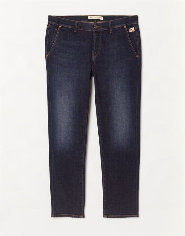 Roy Rogers Mens Slim Jeans W36 L32 Azul Marinho Algodão
