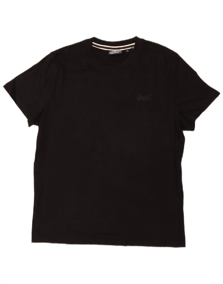 Camiseta masculina SUPERDRY Top 3XL algodão preto