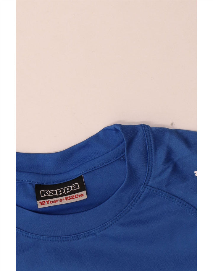 Top Kappa Boys Graphic T-Shirt 11-12 Anos Azul Poliéster