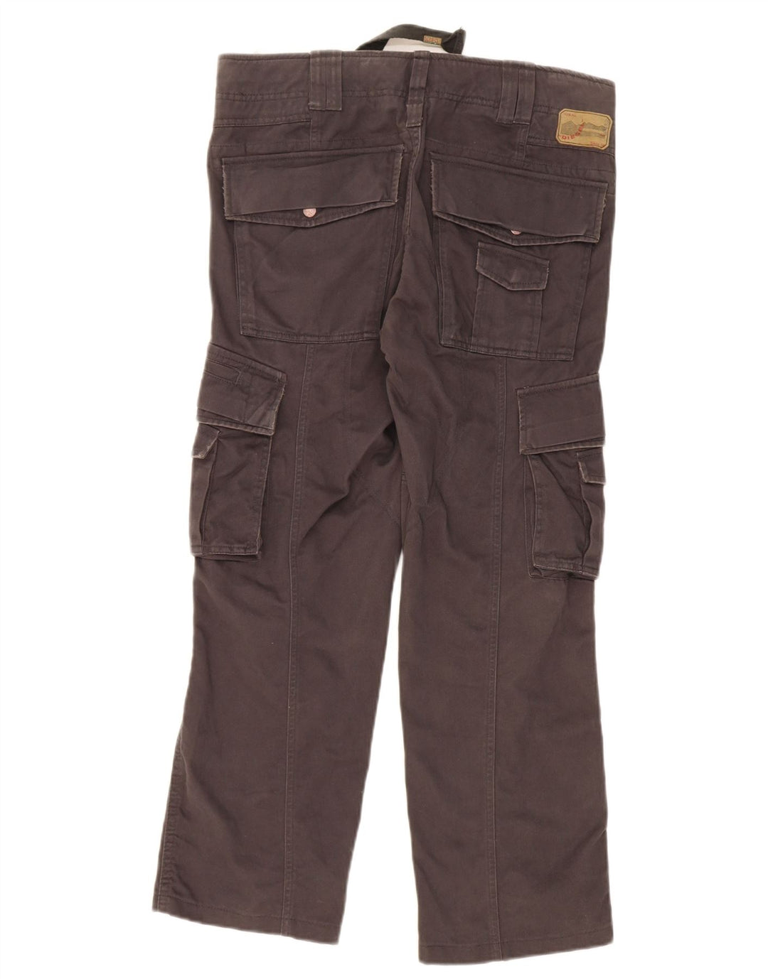 Calça cargo reta feminina DIESEL W31 L27 algodão cinza