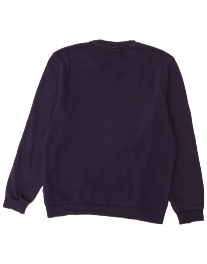 Puma Mens Graphic Moletom Jumper Médio Azul Marinho Algodão