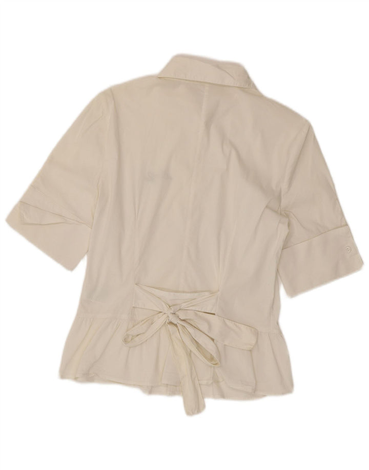 Camisa feminina de manga curta Liu Jo IT 44 algodão branco médio