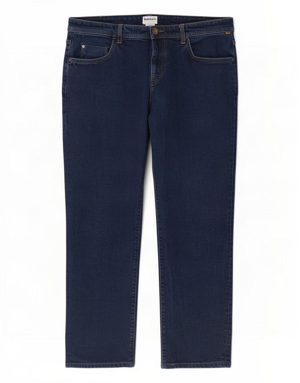 Calça jeans reta masculina Timberland W36 L29 algodão azul marinho