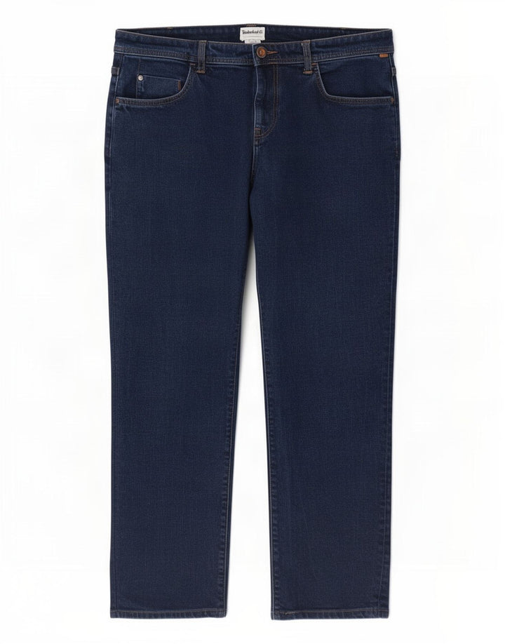 Calça jeans reta masculina Timberland W36 L29 algodão azul marinho