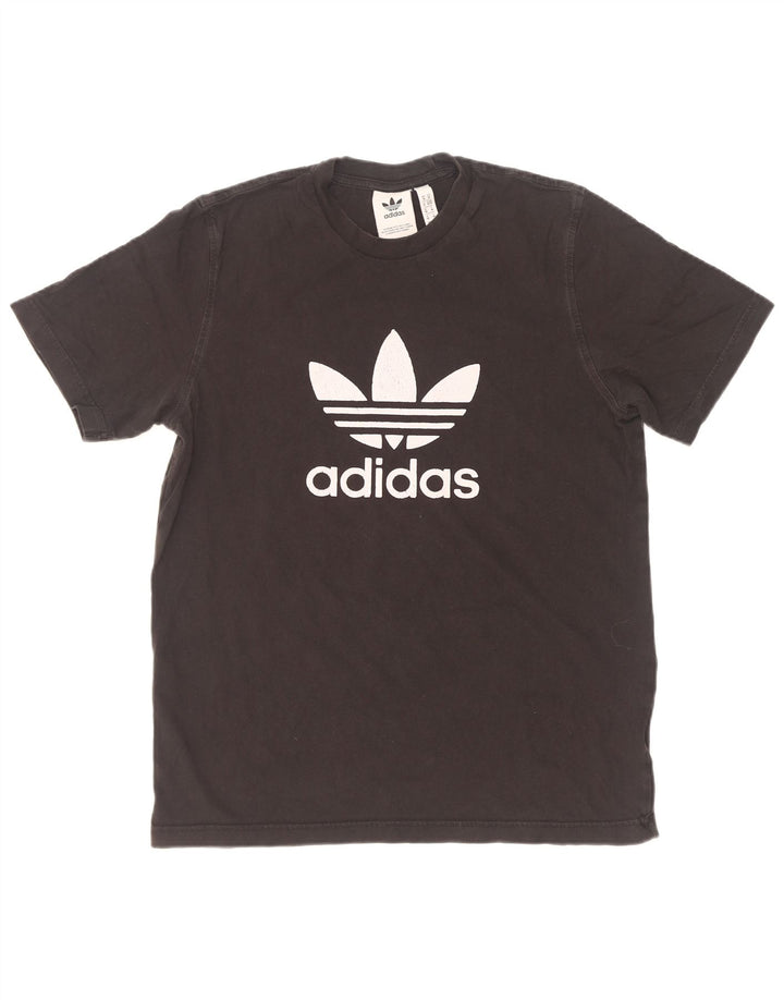 Adidas Mens Graphic T-Shirt Top Médio Algodão Preto
