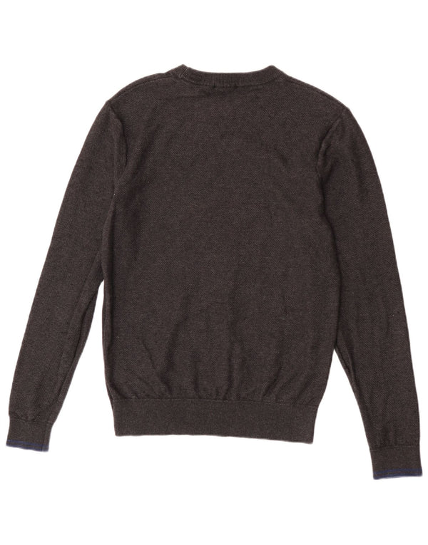 Suéter masculino Scotch & Soda com gola redonda e algodão cinza médio
