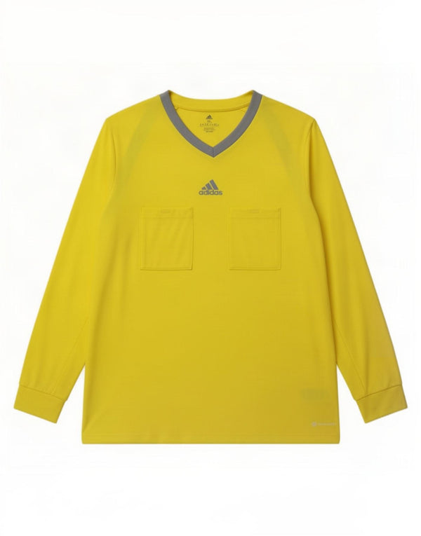 Adidas Mens Top Manga Longa 3XL Amarelo Colorblock Poliéster
