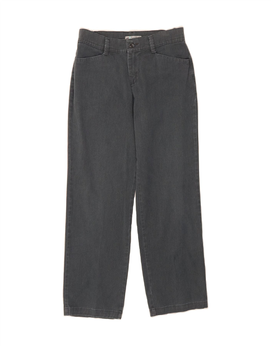 LEE Womens Relaxed Fit Casual Trousers US 6 Medium W30 L30 Grey Cotton Vintage Lee and Second-Hand Lee from Messina Hembry 