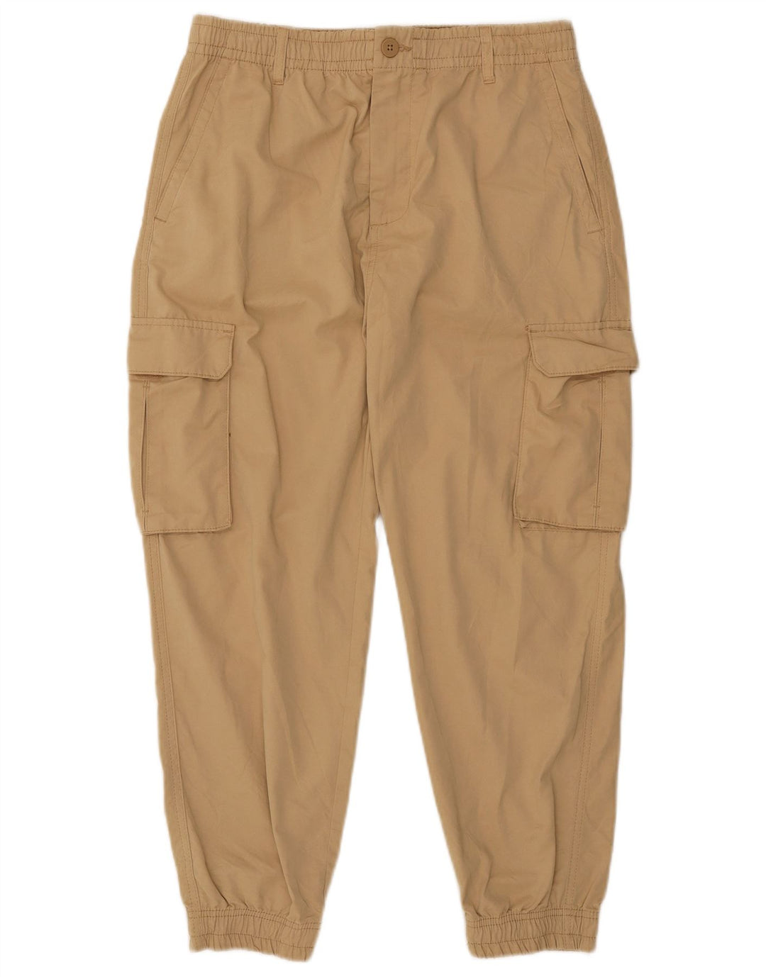 Calça cargo masculina Zara Crop Joggers médio W31 L25 bege
