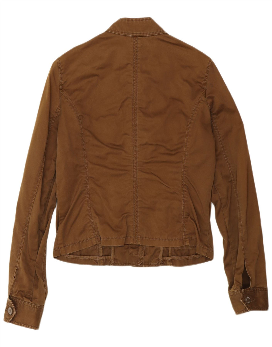 Jaqueta militar feminina Woolrich Reino Unido 12 algodão marrom médio