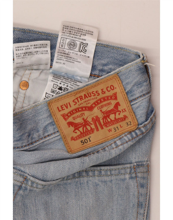 Shorts jeans masculino 501 da Levi's W31 algodão azul médio