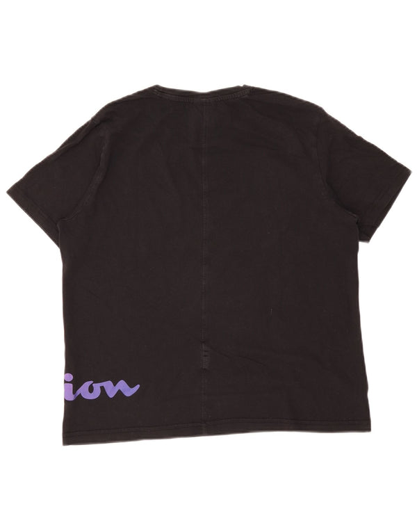 Camiseta feminina estampada Champion UK 14 grande preta