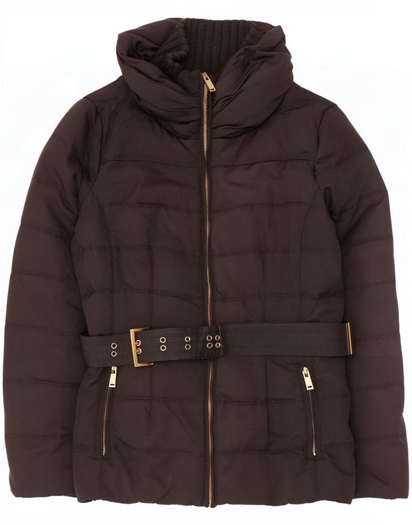 Jaqueta acolchoada feminina Zara UK 18 XL poliéster preto