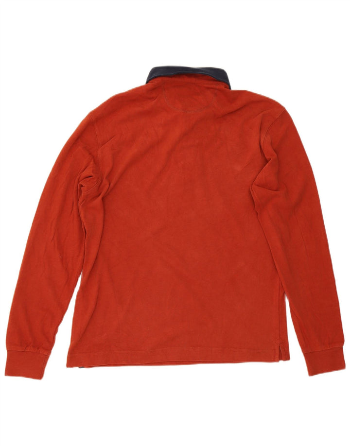 Camisa polo masculina de manga comprida La Martina médio algodão vermelho
