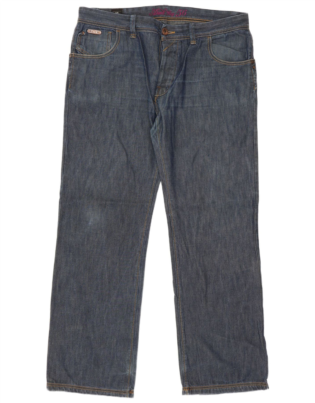 Calça jeans reta masculina Datch W38 L33 algodão azul