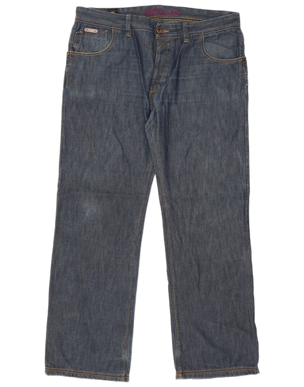 Calça jeans reta masculina Datch W38 L33 algodão azul