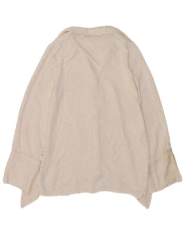 Blusa feminina Zara UK 10 pequena viscose branca