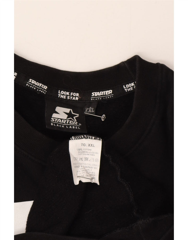 Suéter gráfico masculino Starter 2XL algodão preto