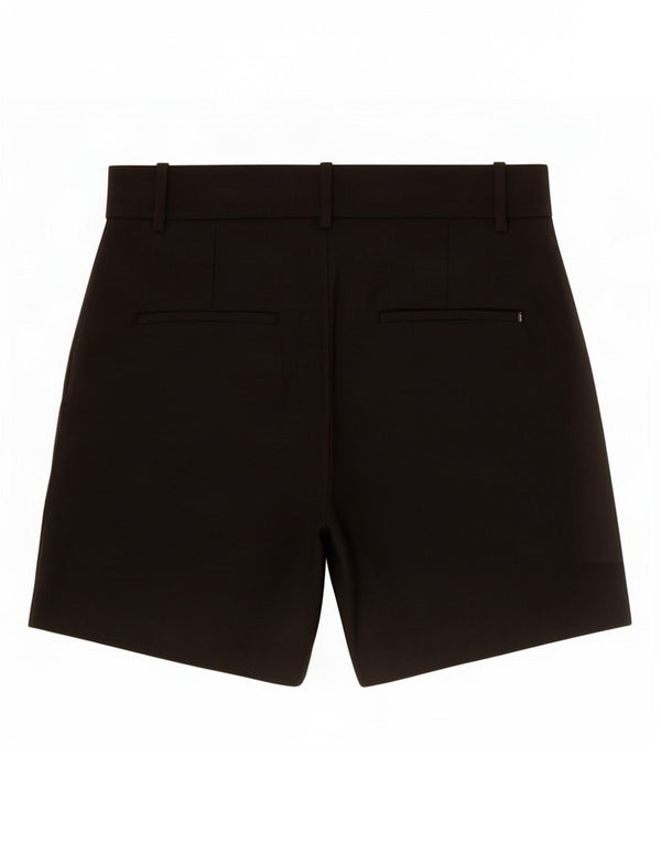 Zara Womens Pegged Chino Shorts Médio W28 Poliéster Preto