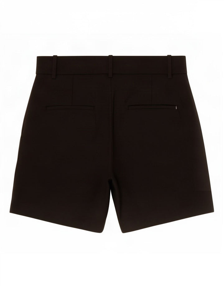 Zara Womens Pegged Chino Shorts Médio W28 Poliéster Preto