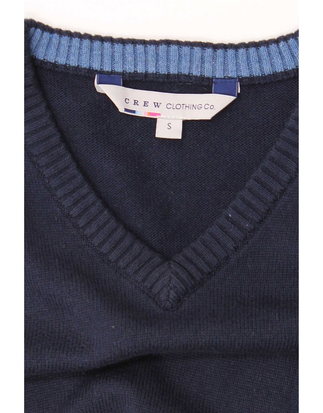 Crew Clothing Mens Colete Regata Pequeno Algodão Azul Marinho