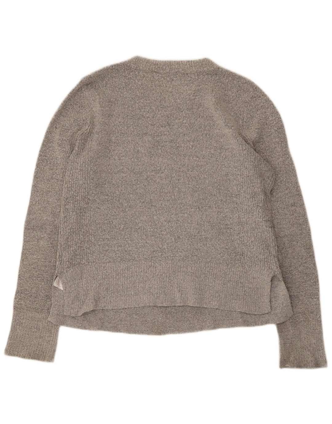 Suéter feminino Oasis com gola canoa UK 12 cinza médio acrílico