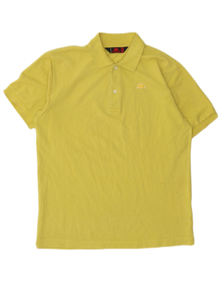 Camisa polo masculina Kappa algodão amarelo médio