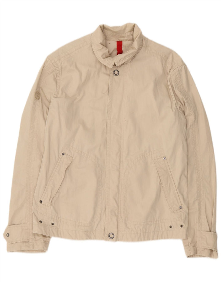 Jaqueta bomber masculina Invicta UK 40 grande algodão bege
