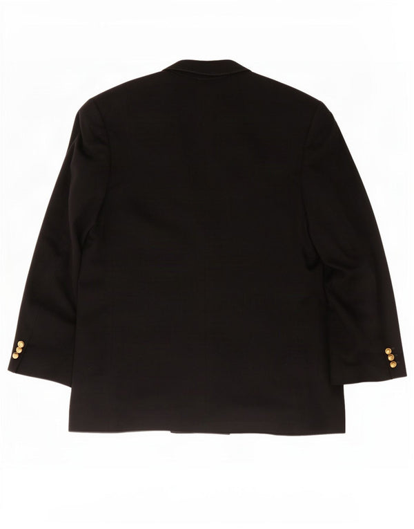 Jaqueta blazer feminina Norton & Wilson com peito duplo UK 16 grande preta