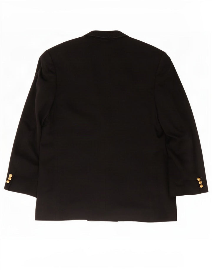 Jaqueta blazer feminina Norton & Wilson com peito duplo UK 16 grande preta