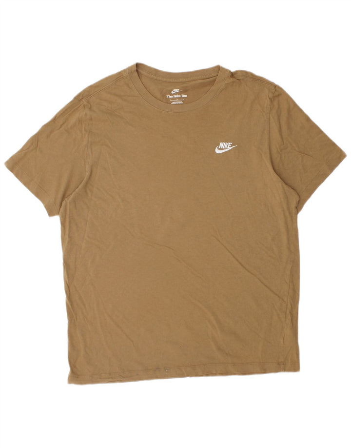 Camiseta masculina Nike grande algodão marrom