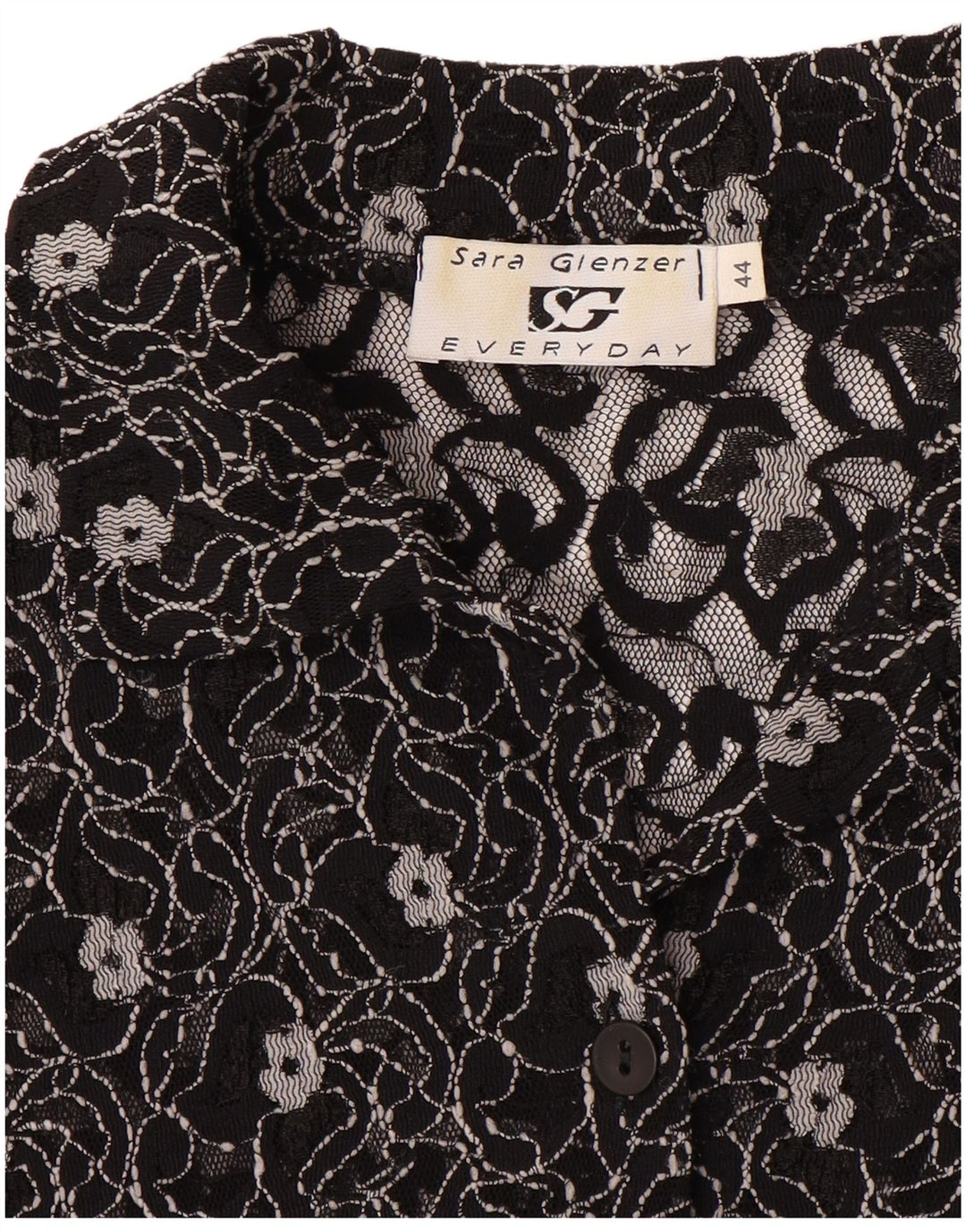 Blusa feminina SARA GLENZER IT 44 médio preto floral