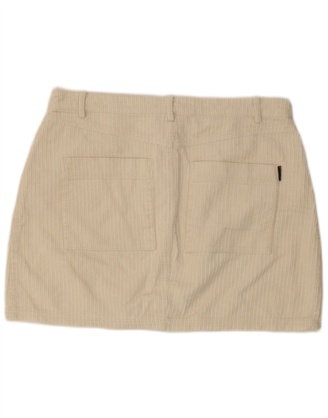 RIP CURL Mini saia feminina de veludo cotelê grande W34 algodão branco