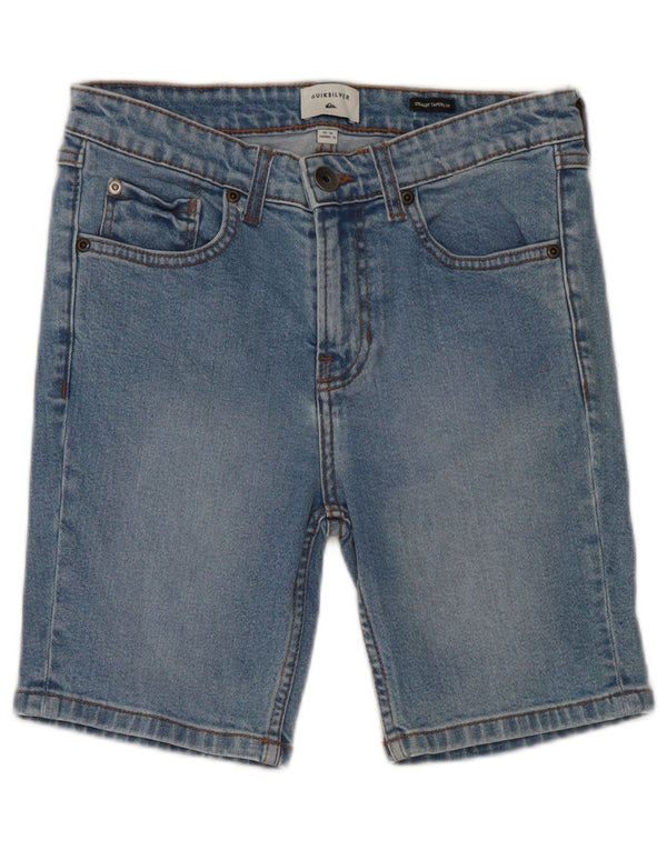 Shorts jeans Quiksilver Boys 11-12 anos W26 algodão azul