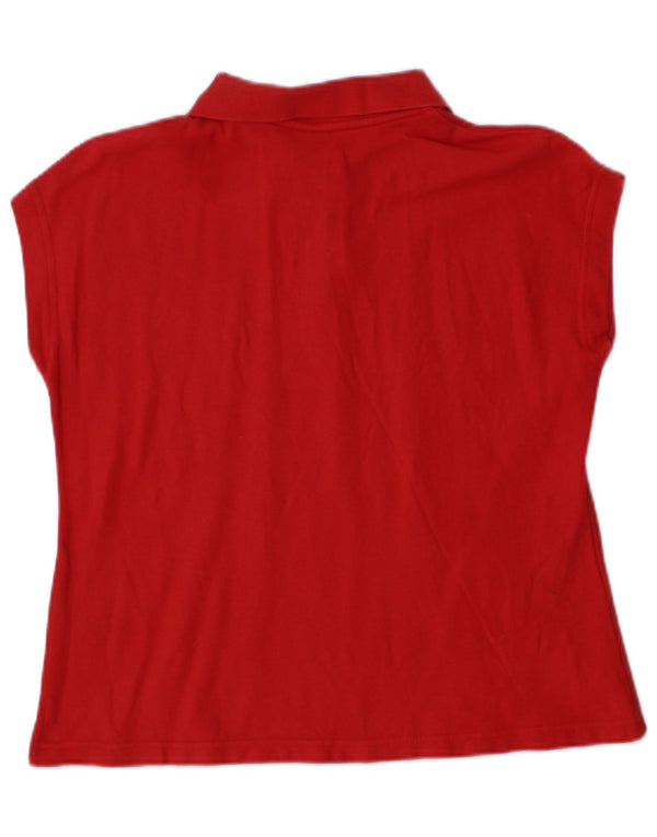 Camisa polo feminina FILA IT 46 grande algodão vermelho