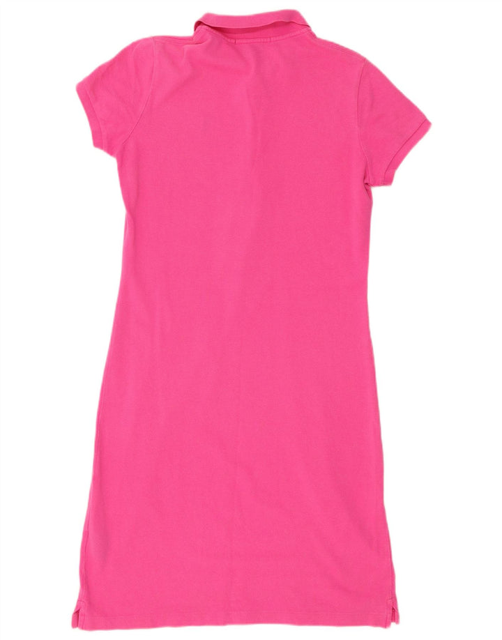 Vestido polo feminino RALPH LAUREN Reino Unido 10 pequeno algodão rosa