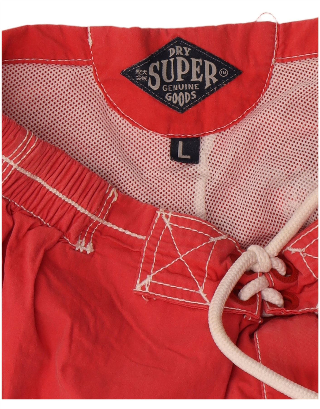 Shorts de natação masculinos Superdry Graphic grande poliéster vermelho