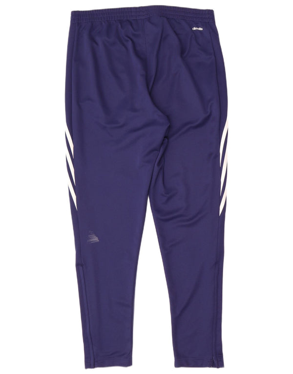Calça de treino masculina Adidas Climalite grande poliéster azul marinho