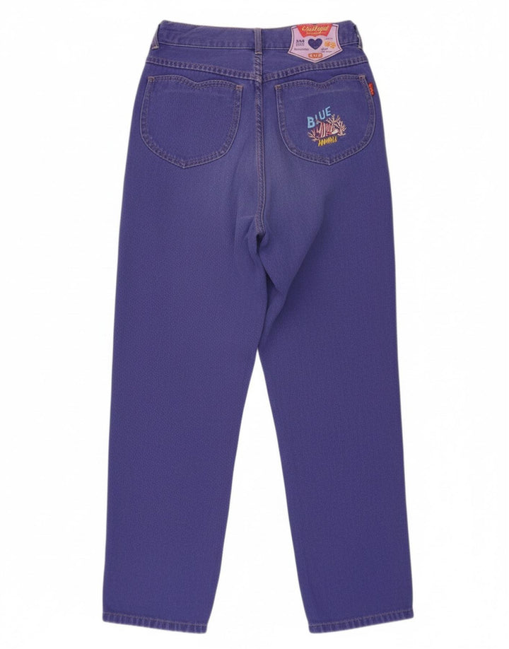 MASH Jeans Cônicos Femininos IT 42 Médio W26 L29 Algodão Roxo