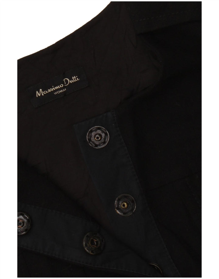 Vestido feminino Massimo Dutti sem mangas evasê UE 38 pequeno lã preta