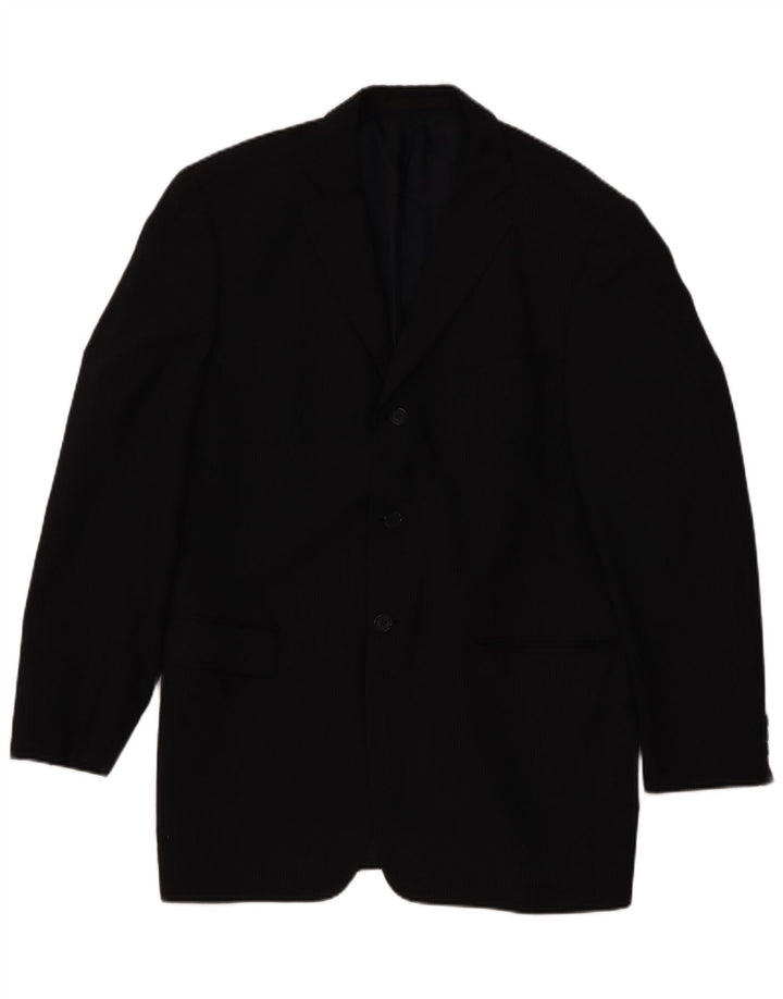 Jaqueta Blazer Masculina Marks & Spencer Reino Unido 42 Grande Azul Marinho Listrado Clássico