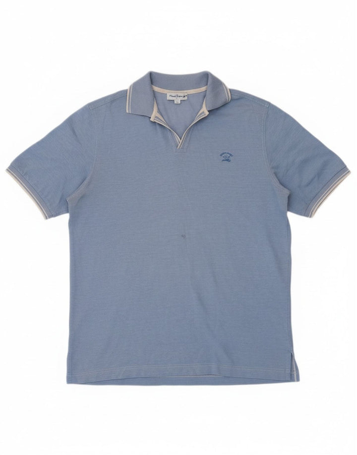 Camisa polo masculina Paul & Shark média azul manchada